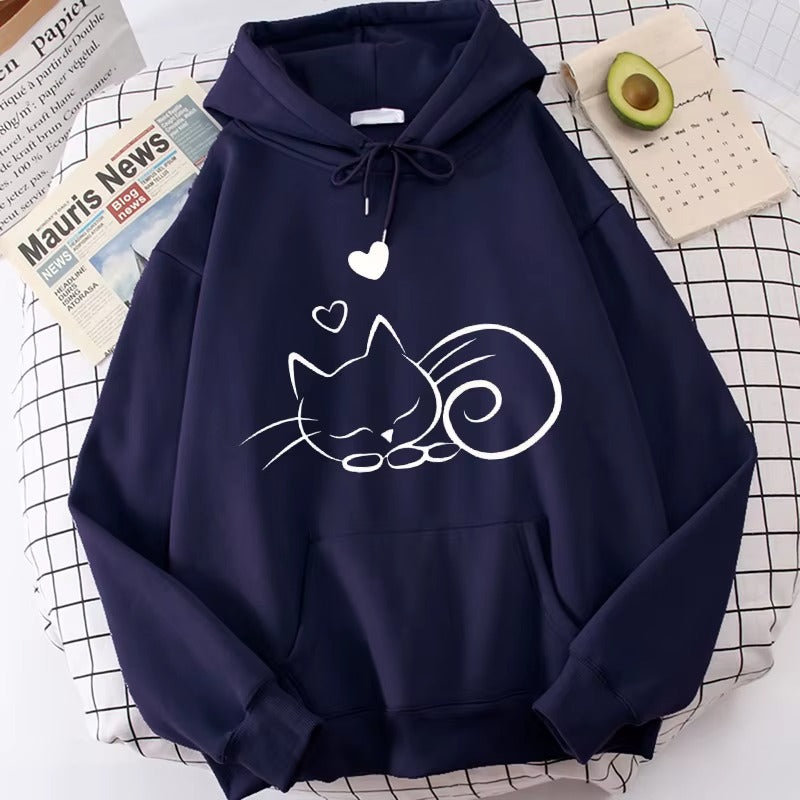 Women's Printed Casual Hoodie