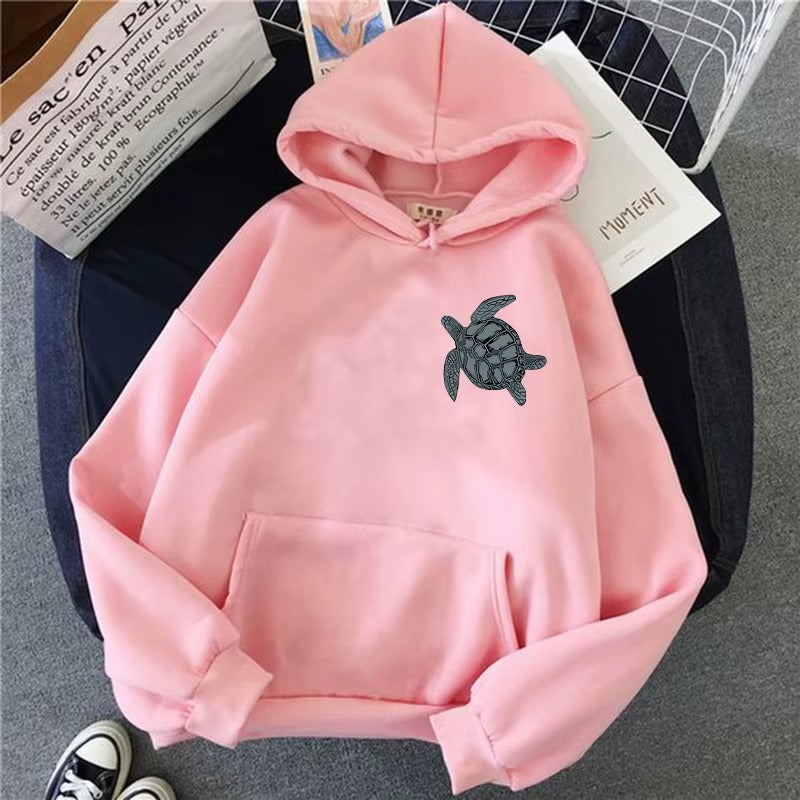Women's Hoodie Sea Turtle Print