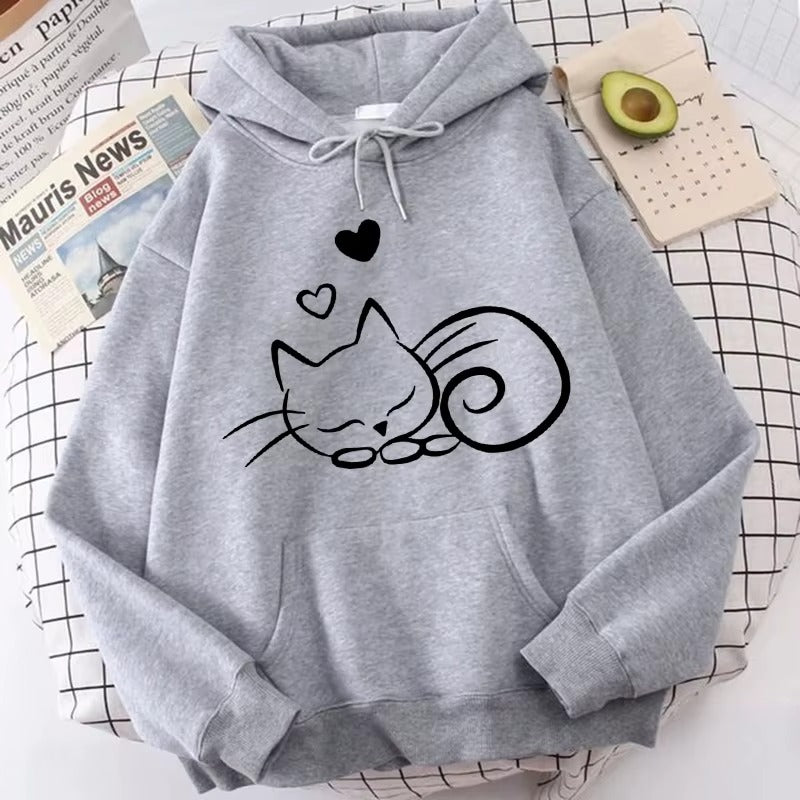 Women's Printed Casual Hoodie