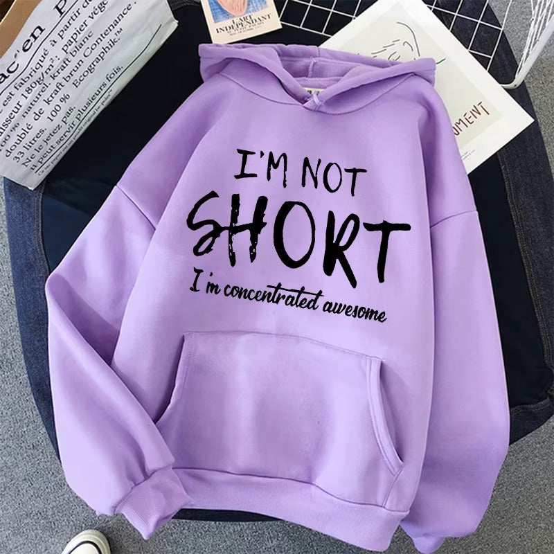 Women's "I'm Not Short I'm Concentrated Awesome" Y2k Graphic Hoodie