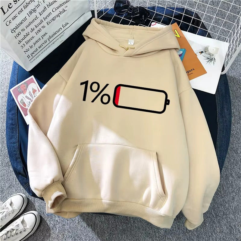 Women's 'Battery Low' Graphic Hoodie