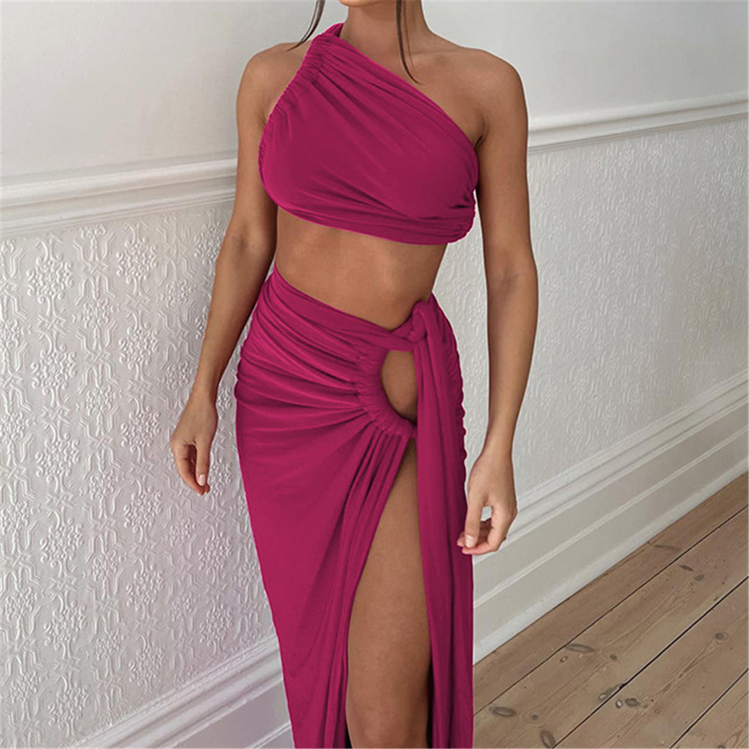 Michele One Shoulder Backless Long Dress