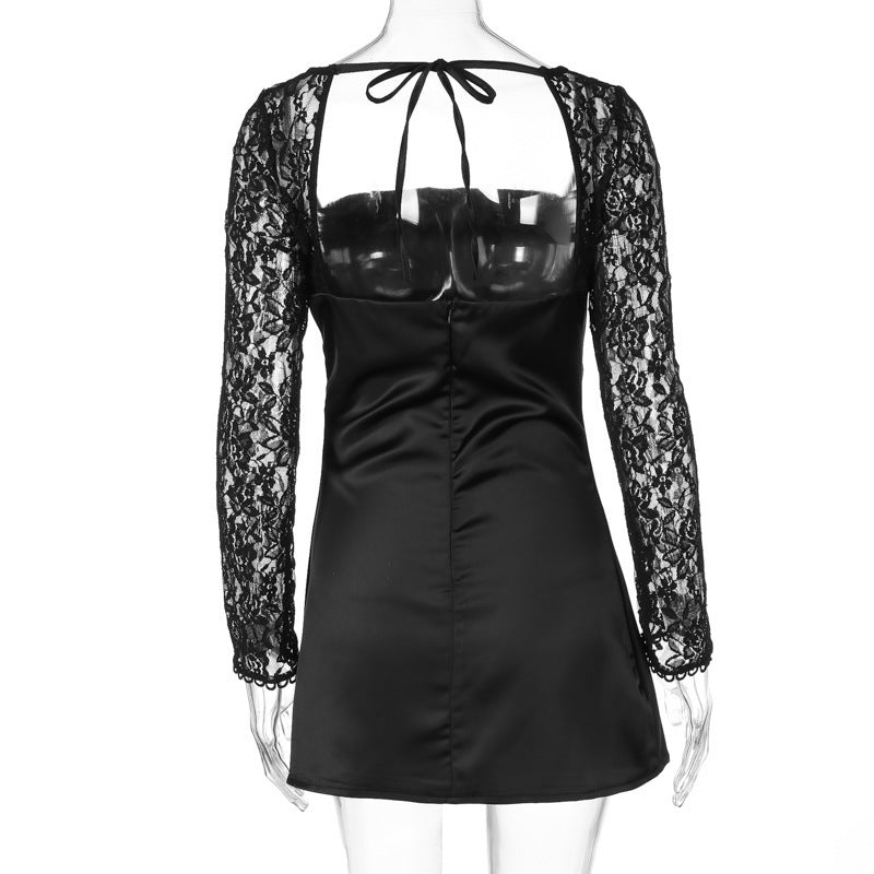 Tanya Lace Long Sleeve Sexy Mini Dress