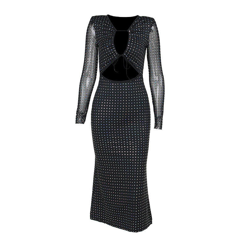 Susan Sequin Sparkle Sexy Maxi Dress