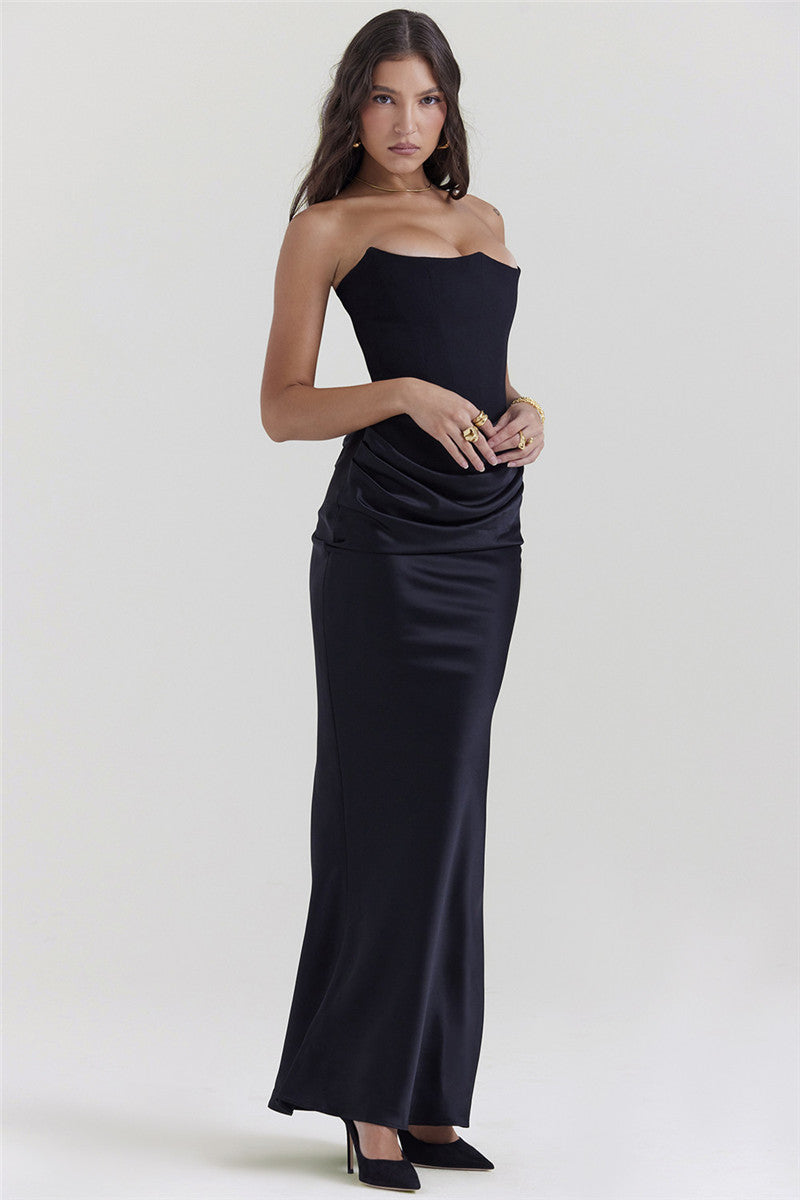 Ellen Strapless Bodycon Sexy Maxi Dress