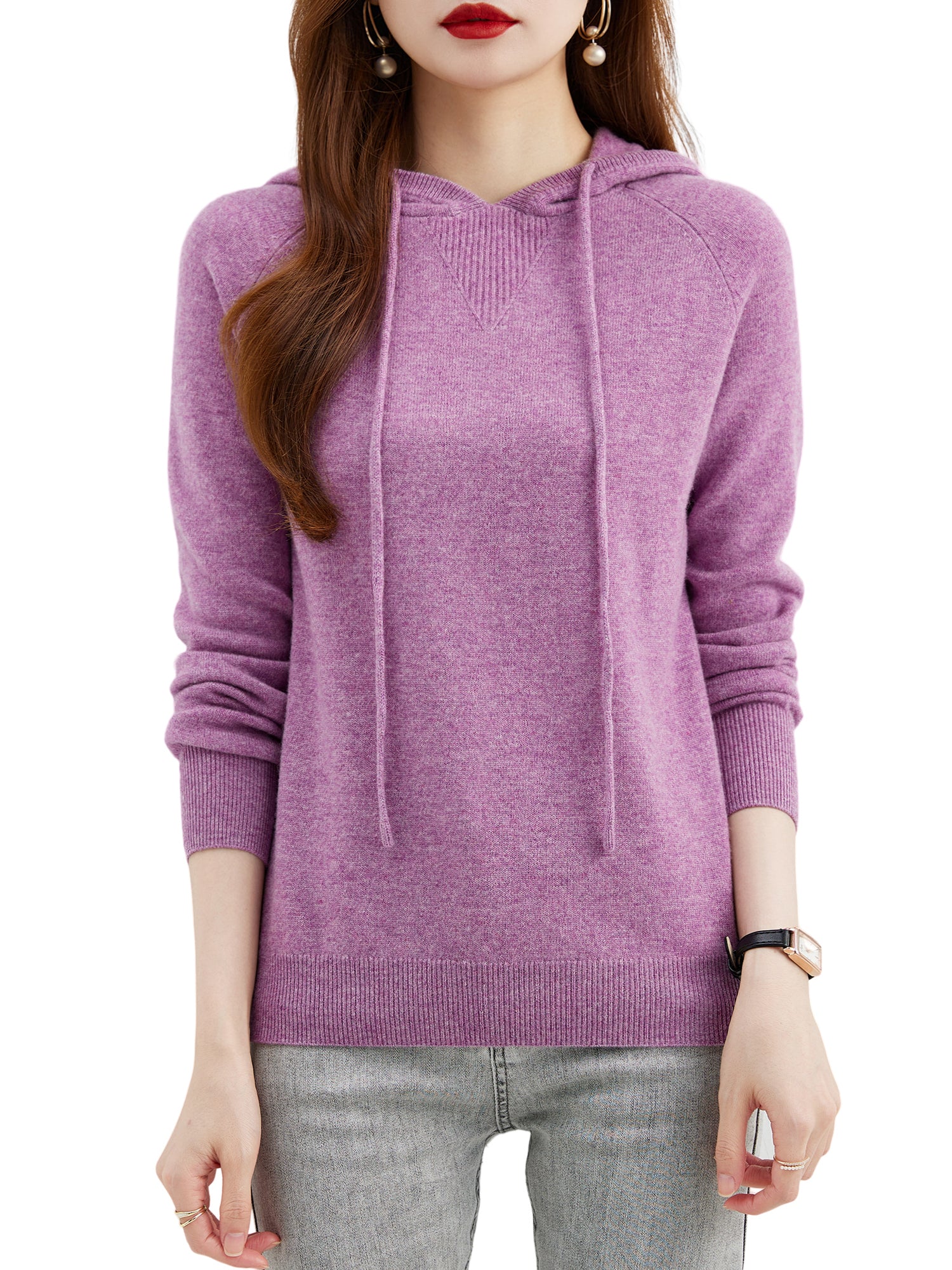 Annie Woman Wool Hoodies Sweatshirt