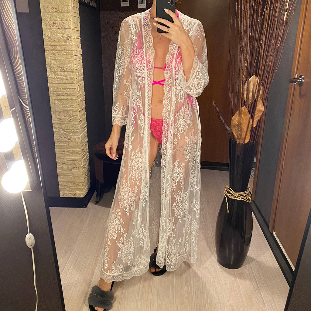 Marion Lace Embroidery Long Dress