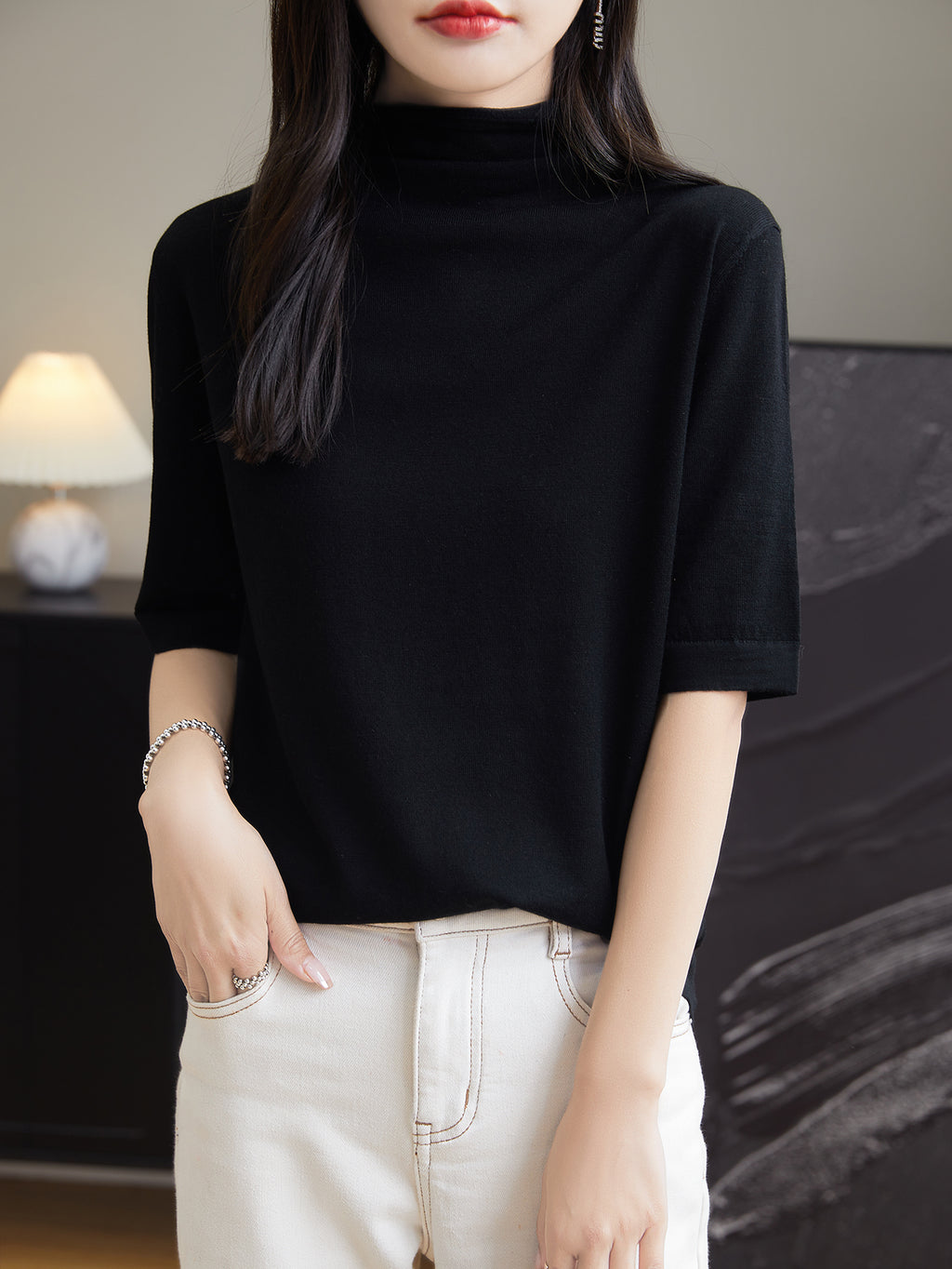 Lydia Woman Turtleneck T-Shirt