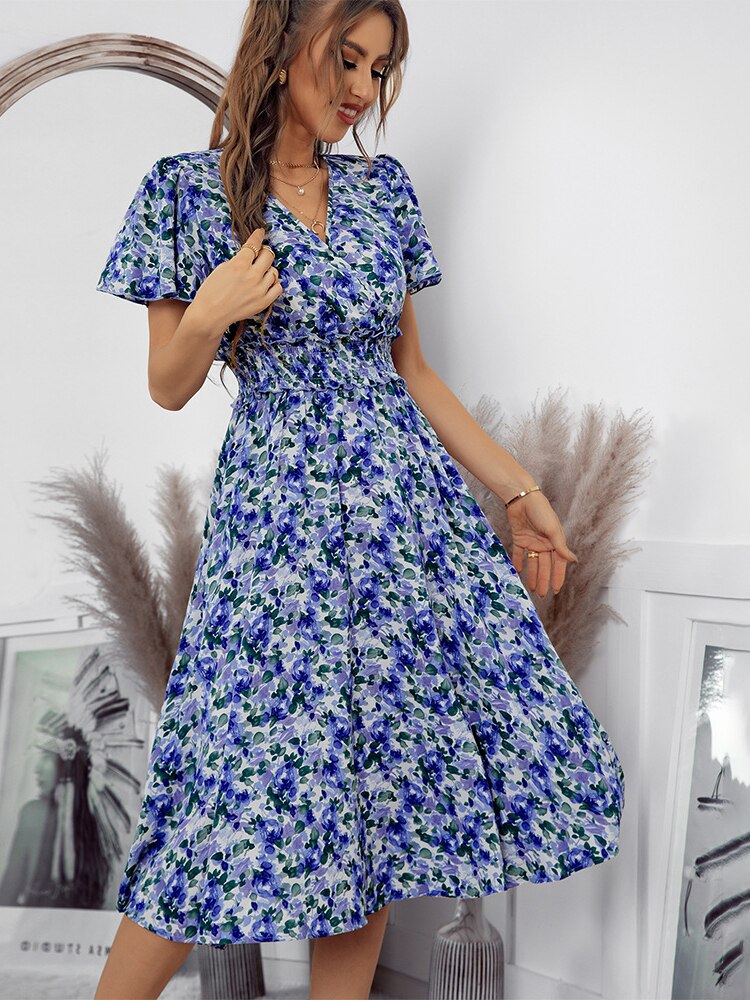 Amelia Floral Midi Dress