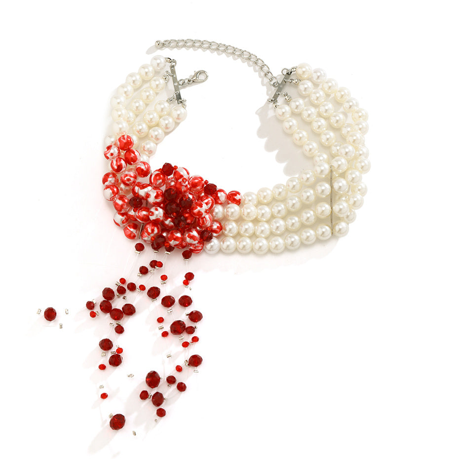 Louisa Vintage Red Blood Necklace