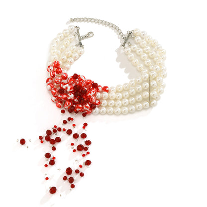 Louisa Vintage Red Blood Necklace