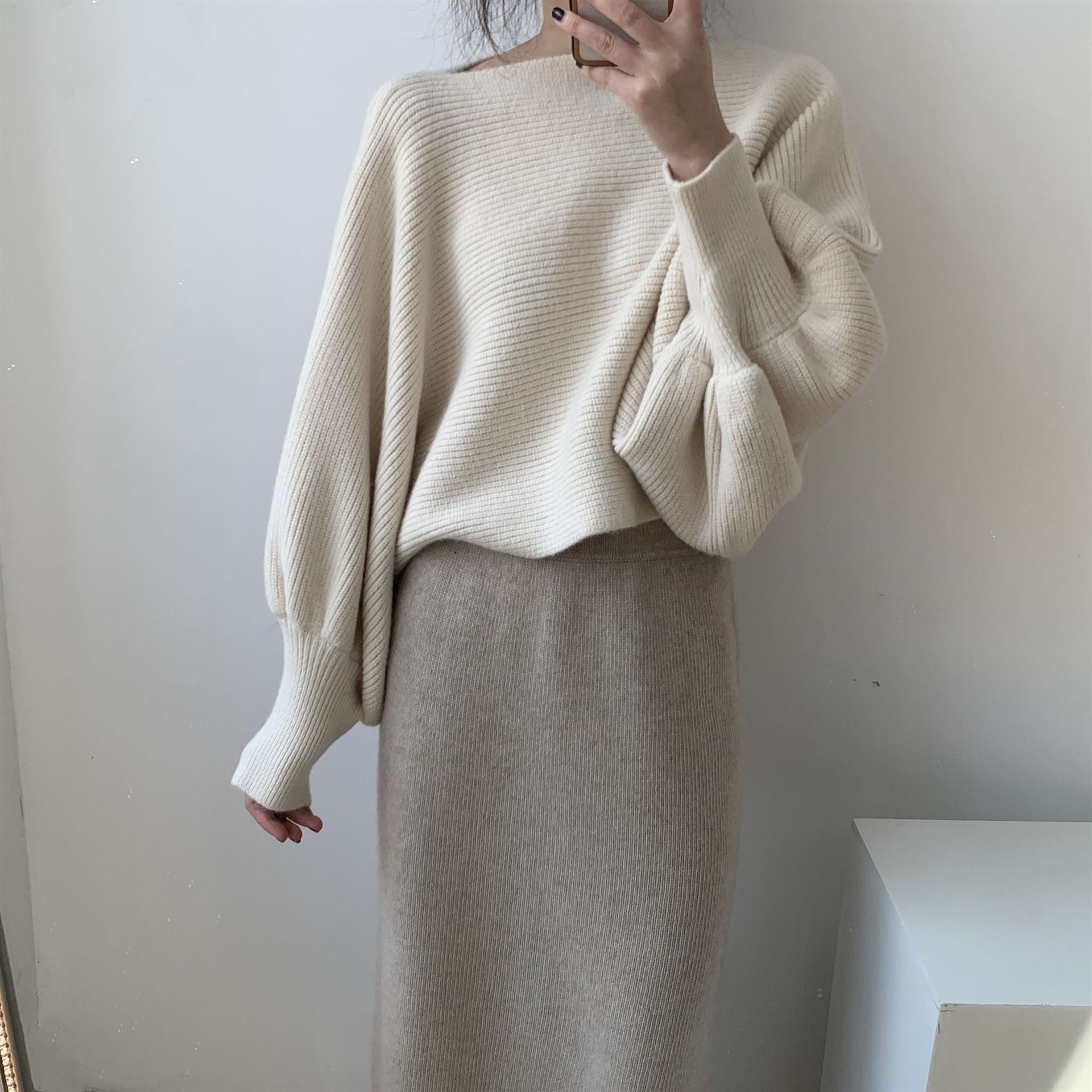 Alice Casual Knitted Solid Woman Sweater