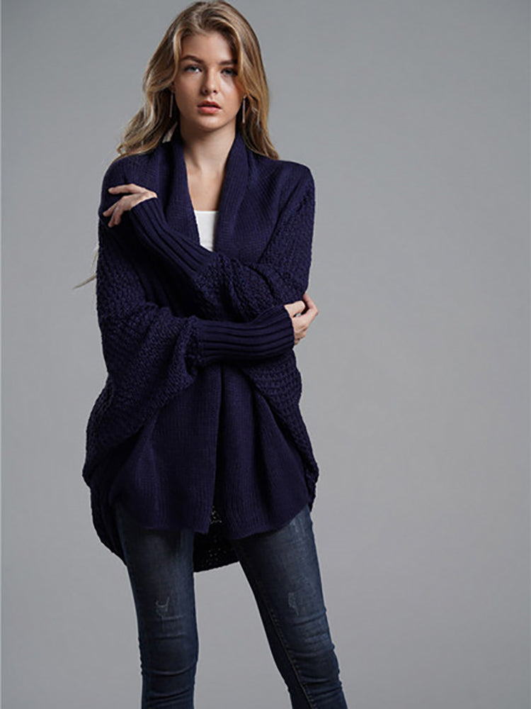 Maureen Oversized Patchwork Long Sleeve Women Sweater