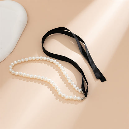 Sheila Velvet Ribbon Bowknot Choker Necklace