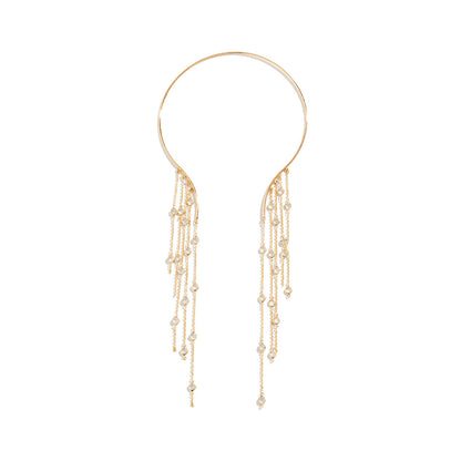 Abby Long Tassel Pendant Necklace