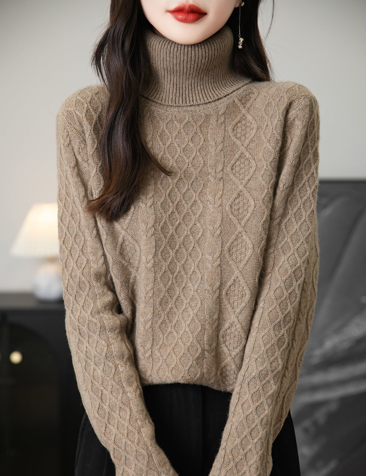 Pat Woman Wool Turtleneck Sweater
