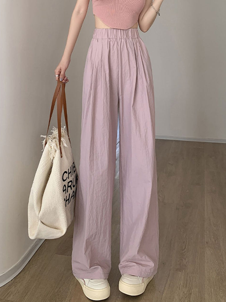 Patty Streetwear Wrinkle Women Wide Leg Pants