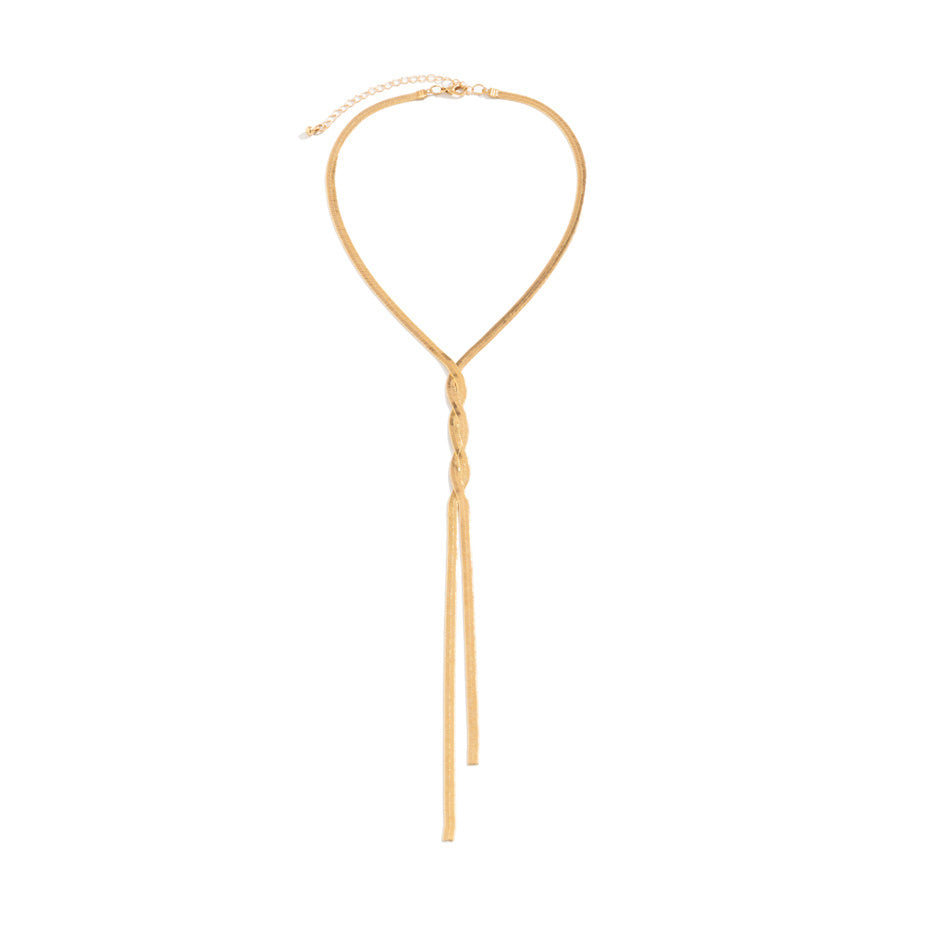 Anita Flat Snake Long Chain Necklace