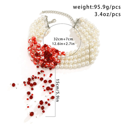 Louisa Vintage Red Blood Necklace