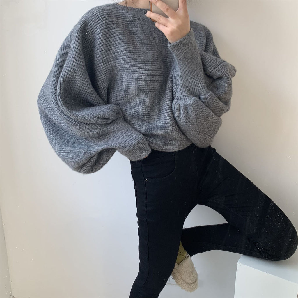 Alice Casual Knitted Solid Woman Sweater
