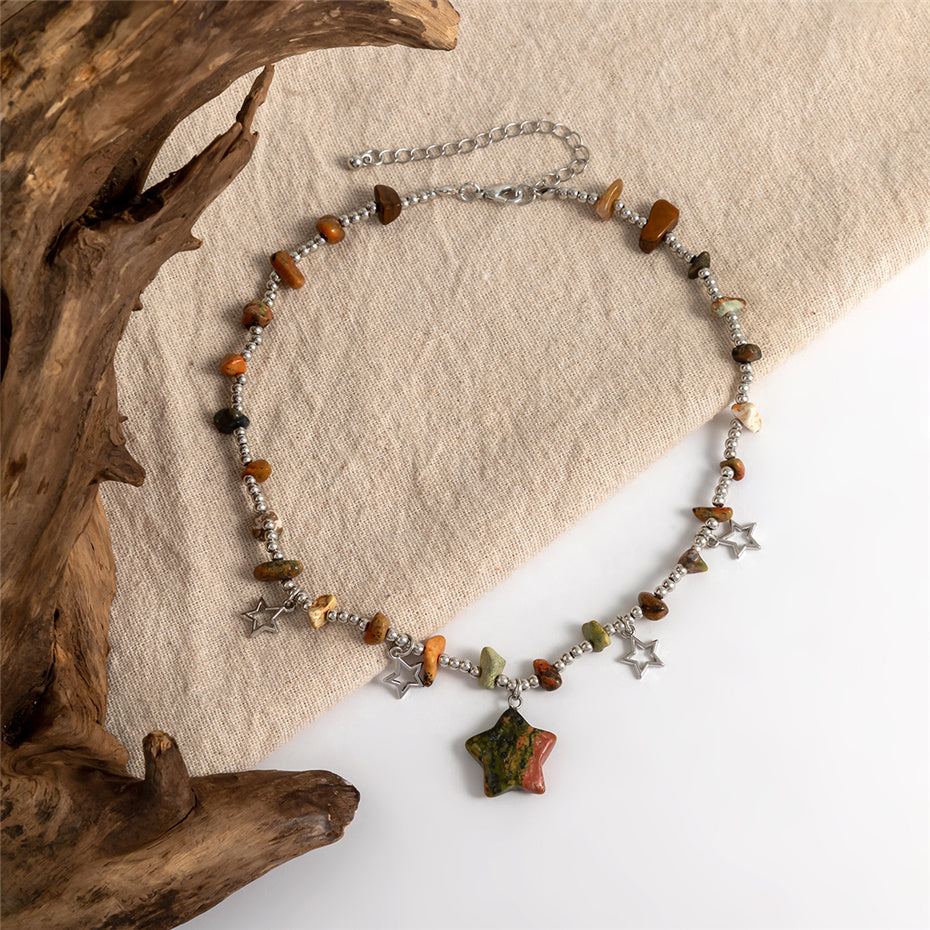 Adrianne Boho Colorful Stone Necklace