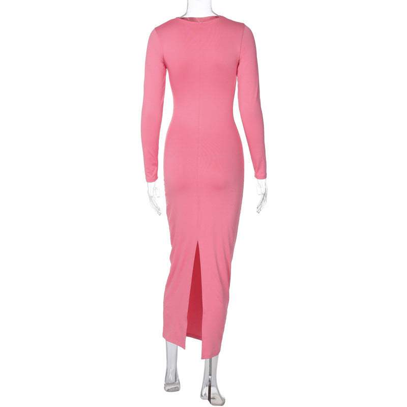 Donna Long Sleeve Sexy Maxi Dress