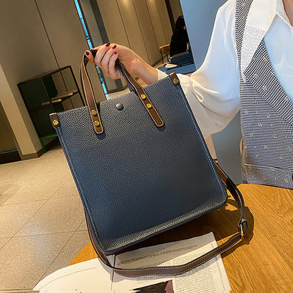 Jane Genuine Leather Vertical Tote Handbag