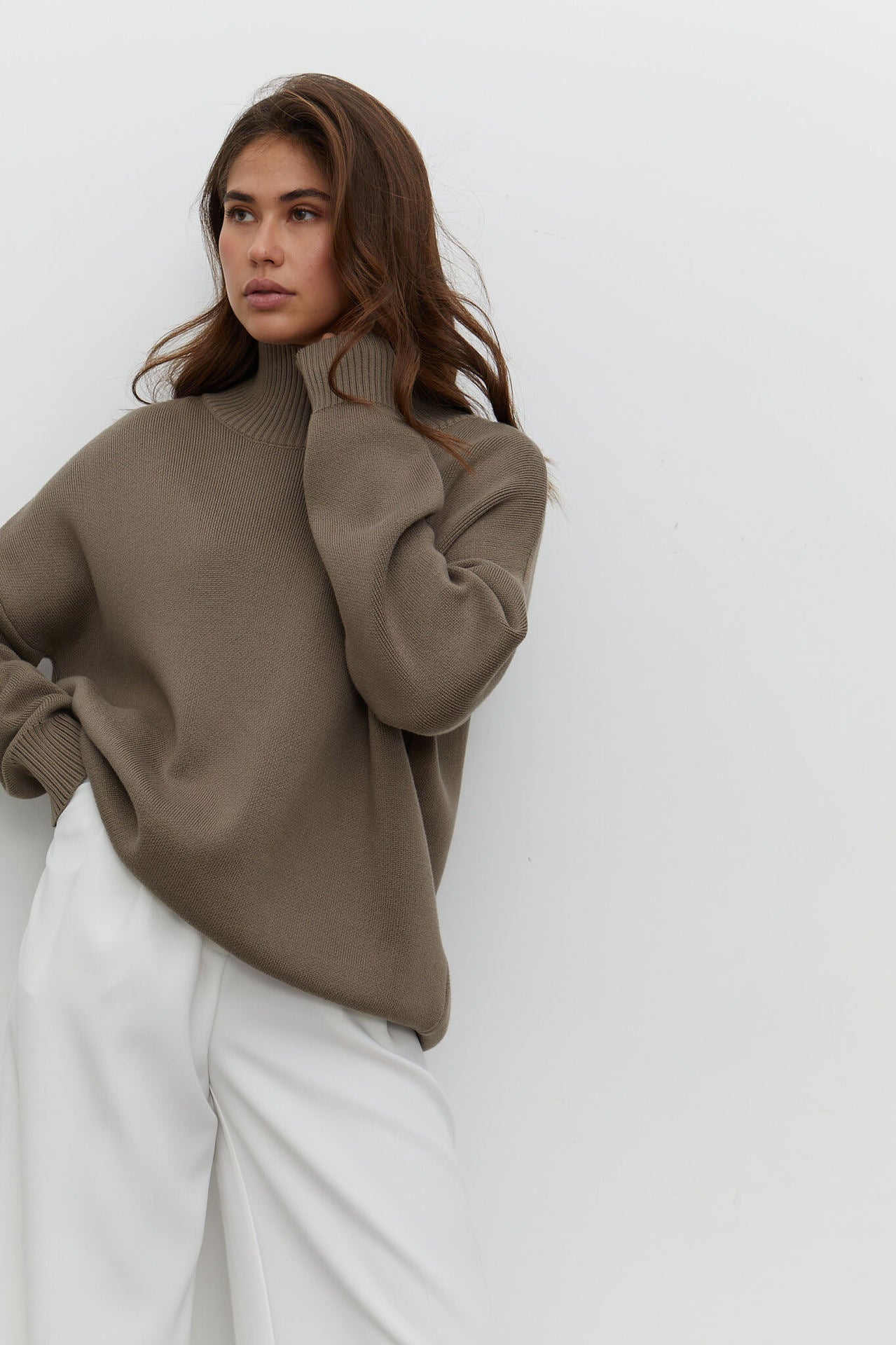 Dawn Women Turtleneck Oversized Casual Sweater