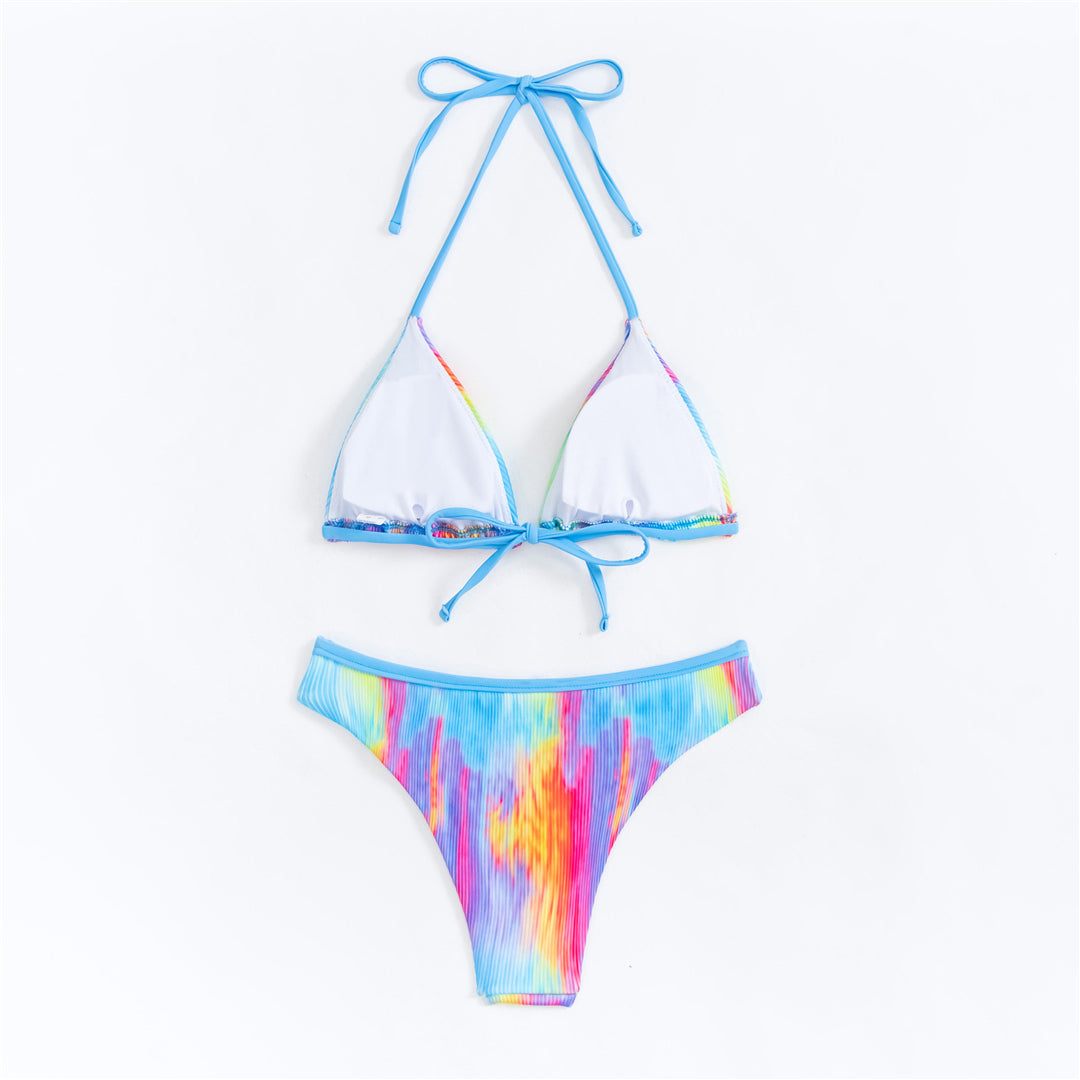 Amanda Sexy Halter Tie Dye Brazilian Bikini