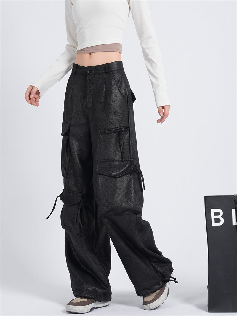 Stella Black Gothic Baggy Cargo Pants