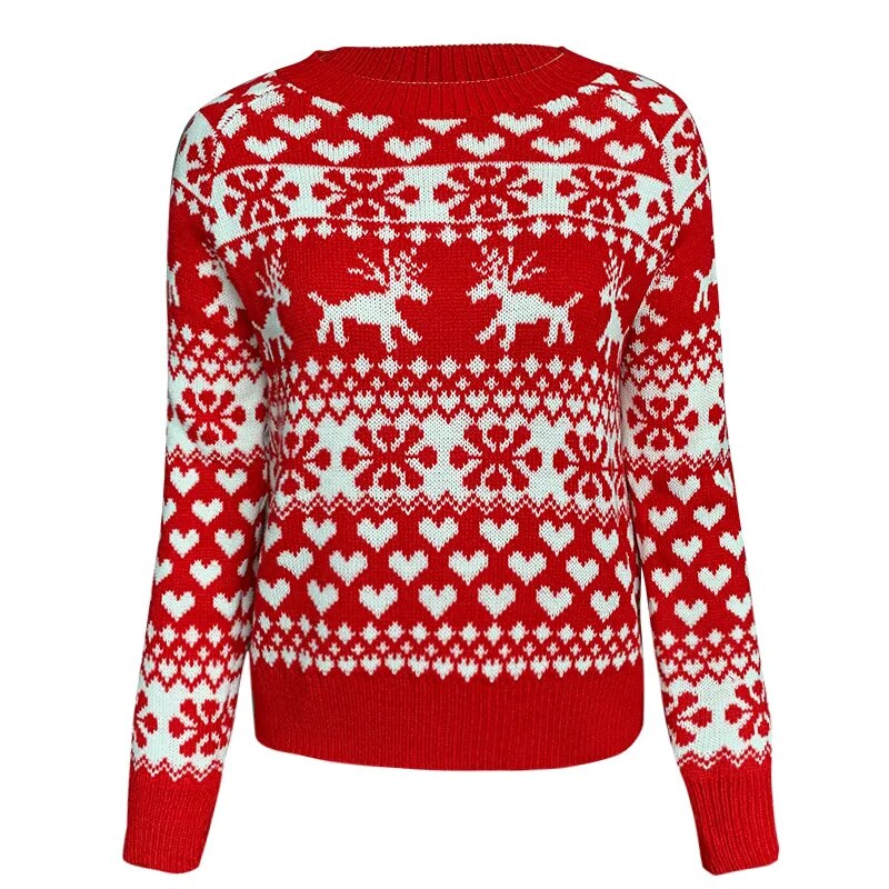Rose Knit Long Sleeve Women Sweater