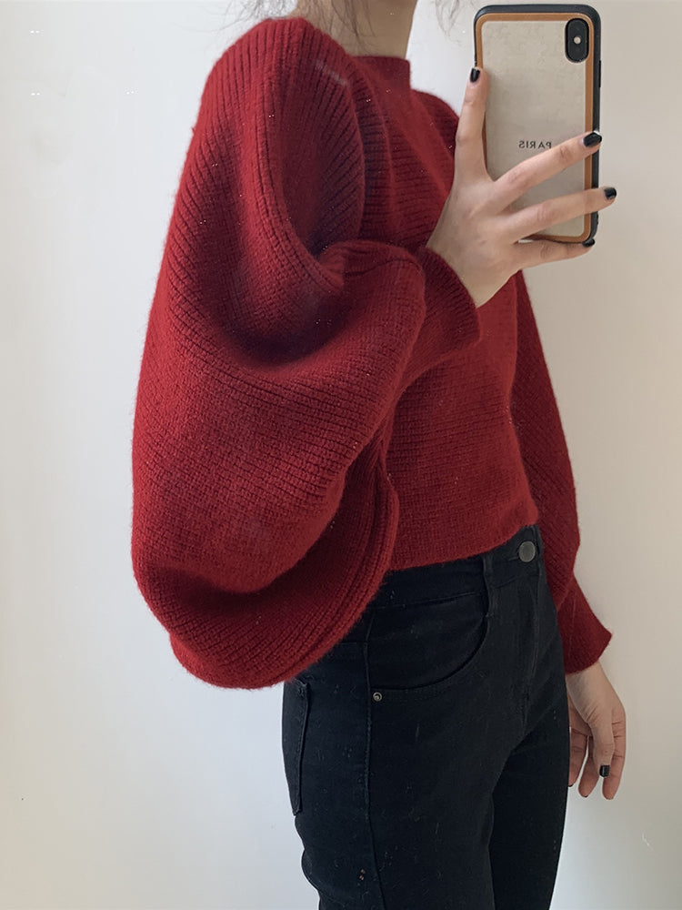 Alice Casual Knitted Solid Woman Sweater