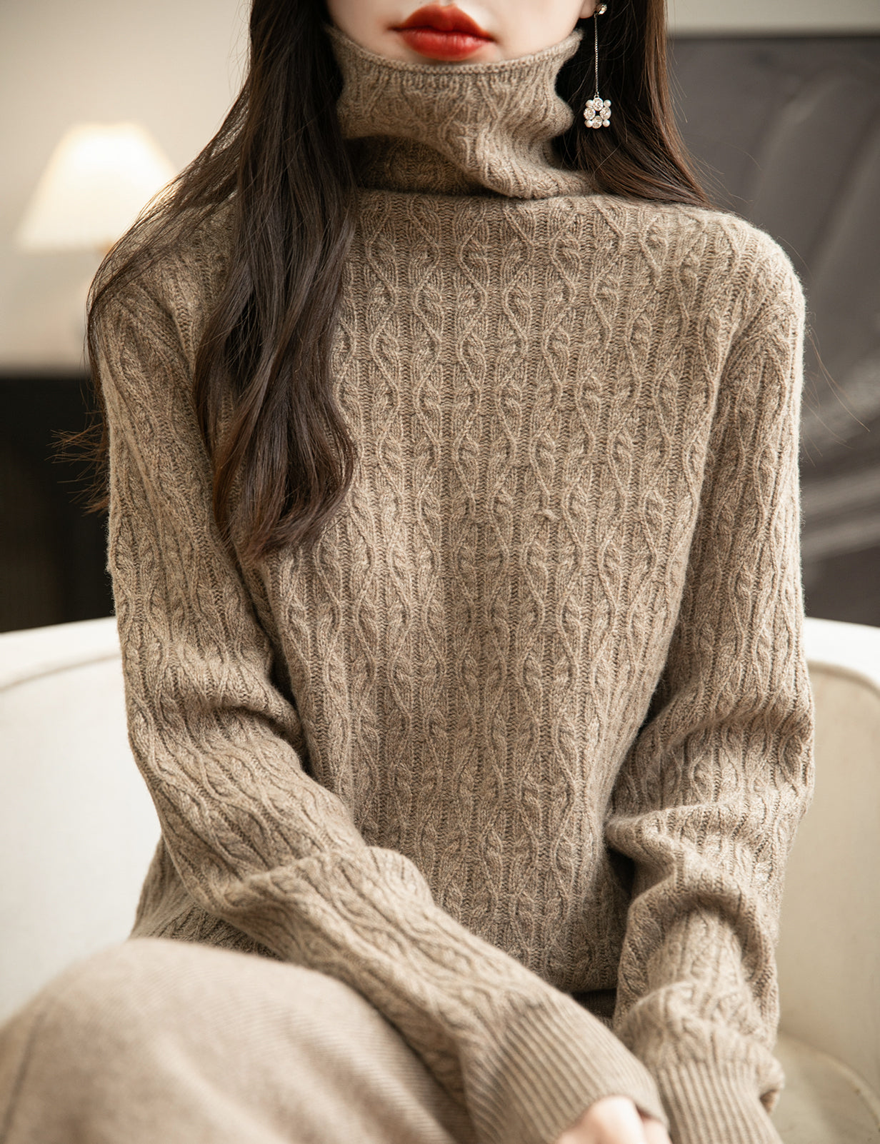 Nikki Turtleneck Woman Knit Sweater