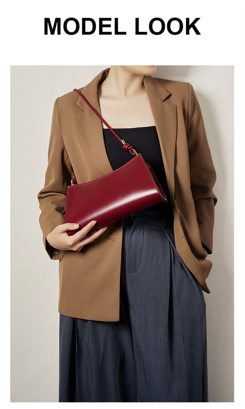 Hannah  Woman Cowhide Genuine Leather Underarm Shoulder Bag