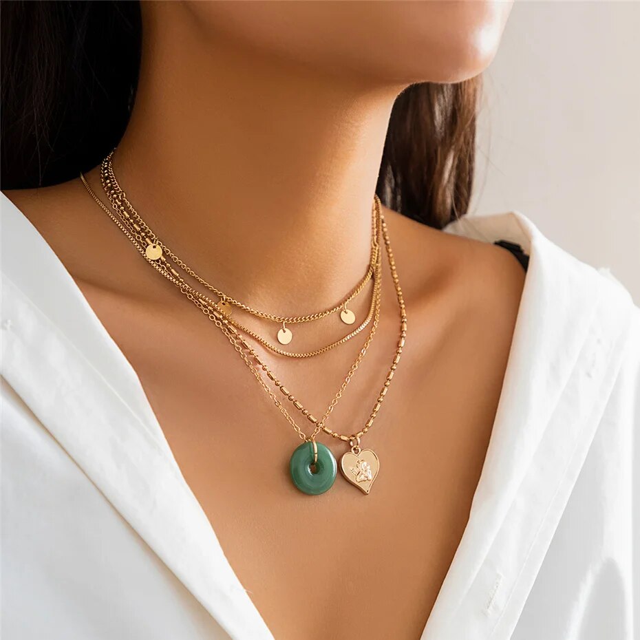 Beverly Vintage Style Peace Buckle Pendant Necklace