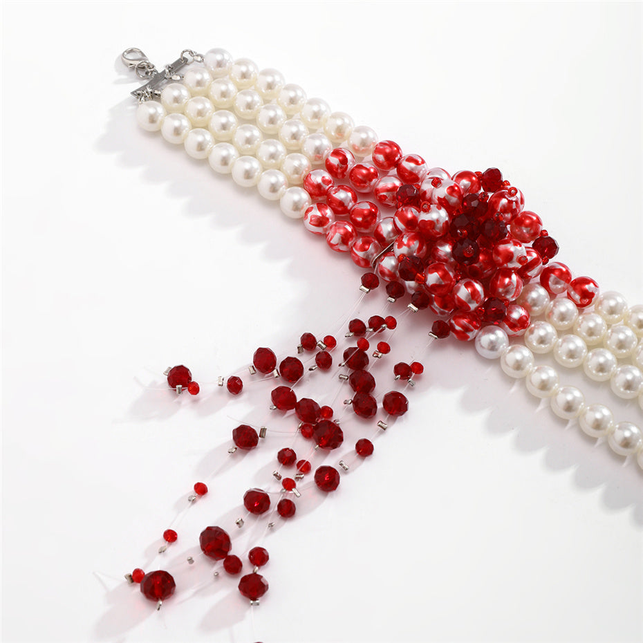 Louisa Vintage Red Blood Necklace