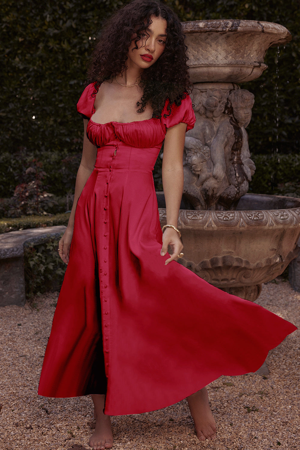 Alice Puff Sleeve Midi Dress