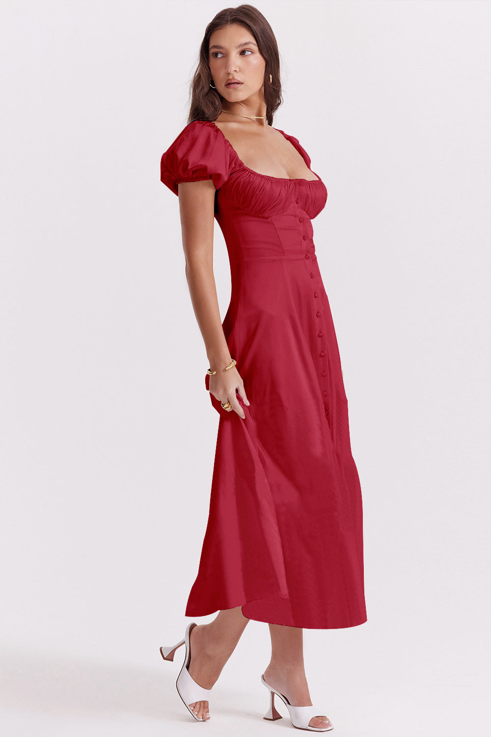 Alice Puff Sleeve Midi Dress