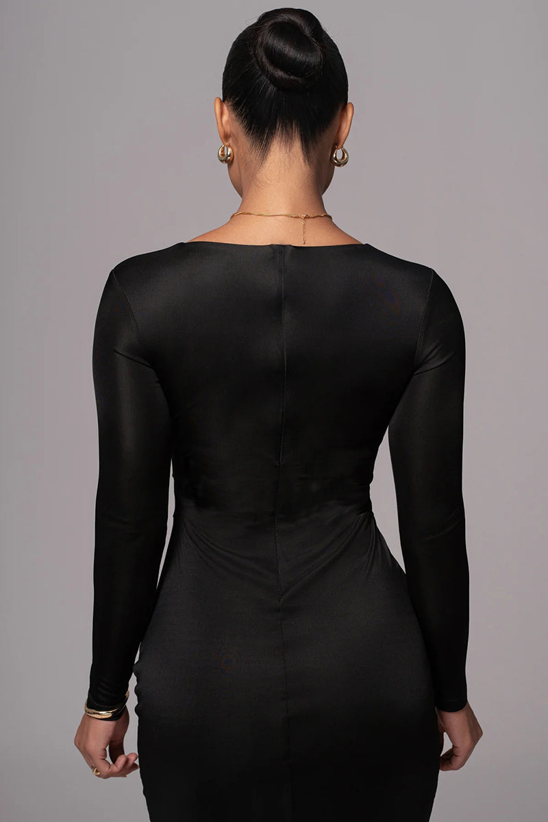 Alexandra Hollow Out Long Sleeve Sexy Maxi Dress