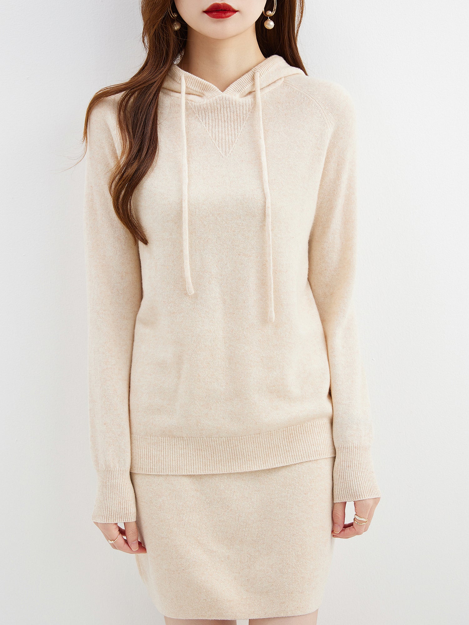 Annie Woman Wool Hoodies Sweatshirt