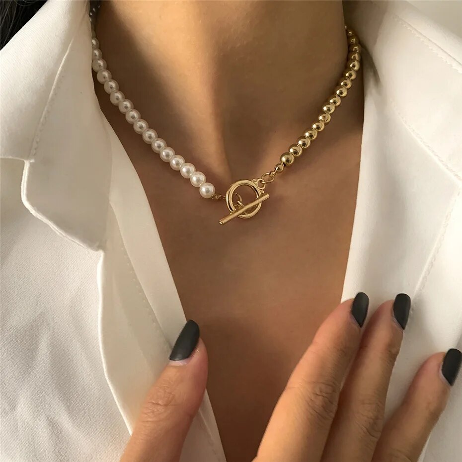 Wendy Pearl Chain Necklace