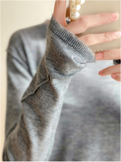 Sophie  Thin Knitted Bottom Cashmere Sweater
