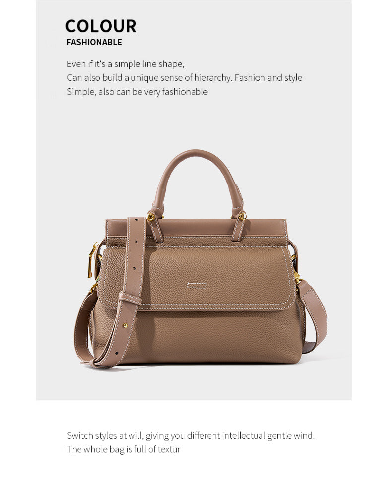 Сlara Leather Work Tote Handbag