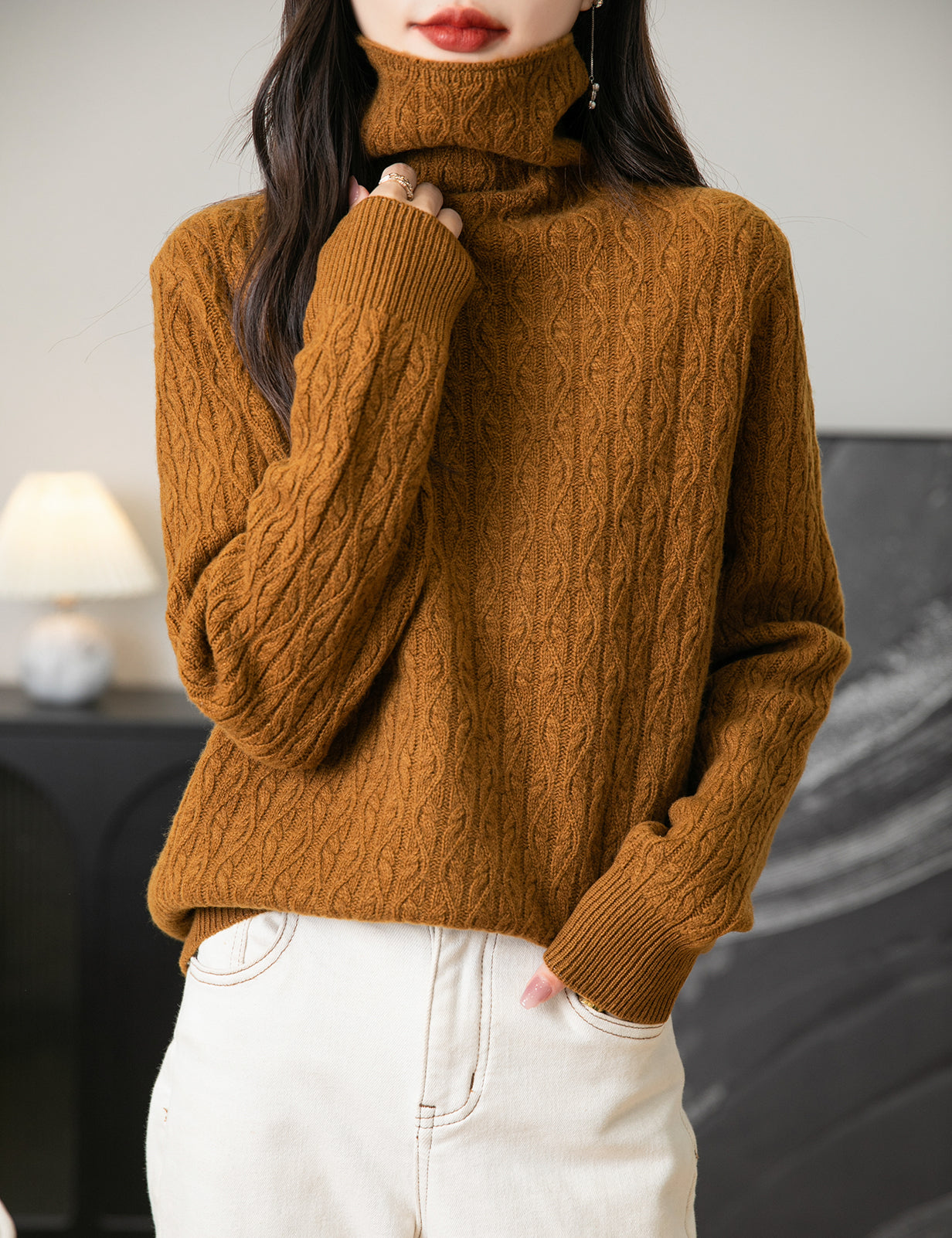 Nikki Turtleneck Woman Knit Sweater