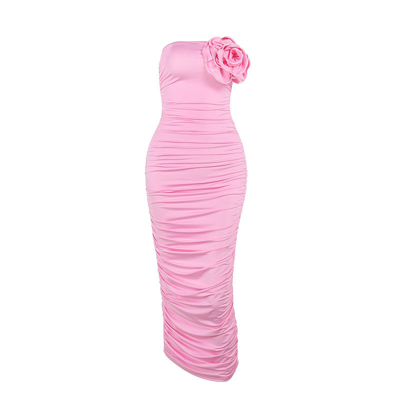 Lydia Flower Strapless Bodycon Maxi Dress