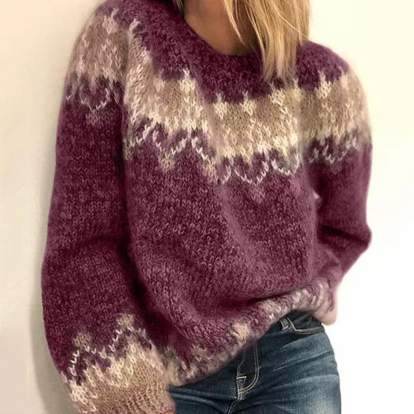 Eva Print Knitted Women Sweater