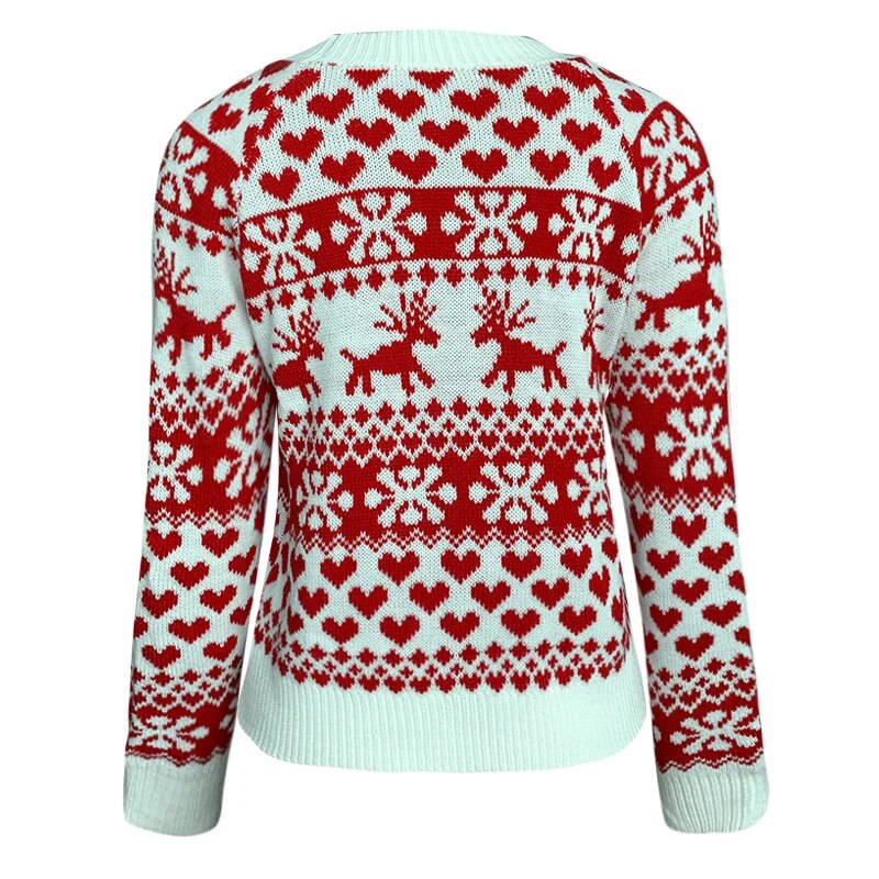 Rose Knit Long Sleeve Women Sweater
