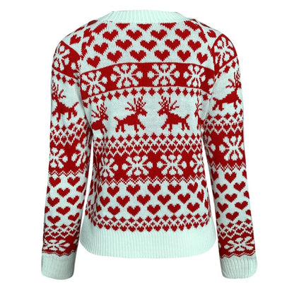 Rose Knit Long Sleeve Women Sweater