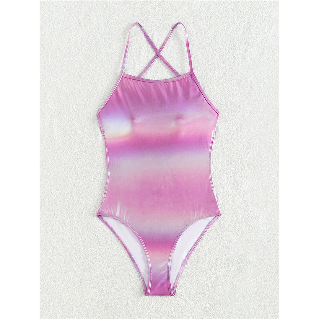 Renee PU Faux Leather Cross Back Monokini