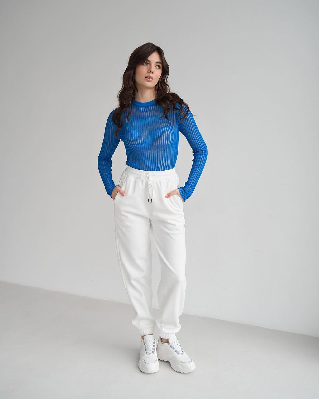 Sarah Striped See Through Women T-Shirts